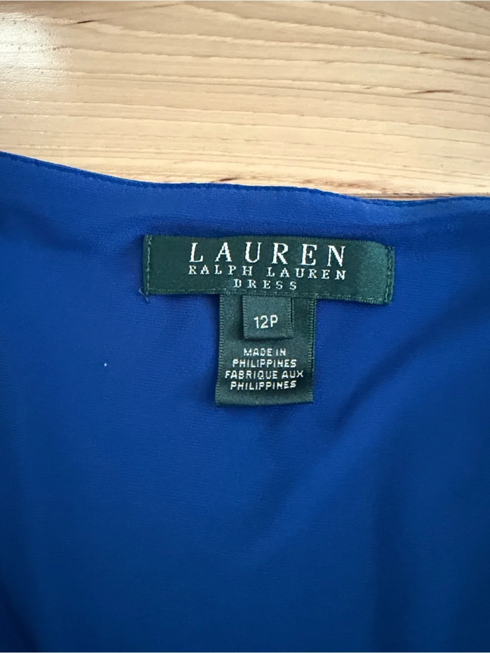 Ralph Lauren Royal Blue V-Neck Midi Dress - Picture 2 of 3